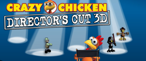 Crazy Chicken 3D gameplay showing collectibles and power-ups