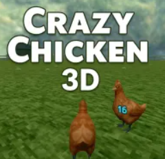 Crazy Chicken 3D Logo